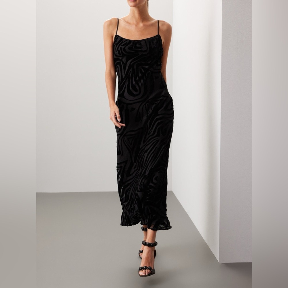 Ronny Kobo Burnout Slip Dress, 0